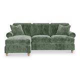 Alfie Chaise Sofa in Moss Green by Roseland Furniture