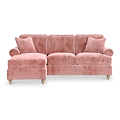 Alfie Chaise Sofa in Blush Pink  by Roseland Furniture