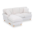 Alfie Woven Cream Left Hand Chaise Sofa from Roseland Furniture