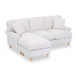 Alfie Woven Cream Left Hand Chaise Sofa from Roseland Furniture