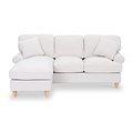 Alfie Woven Cream Left Hand Chaise Sofa from Roseland Furniture