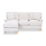 Alfie Woven Cream Left Hand Chaise Sofa from Roseland Furniture