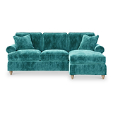 Alfie Chaise Sofa in Emerald by Roseland Furniture