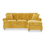 Alfie Chaise Sofa in Gold by Roseland Furniture