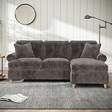 Alfie RH Chaise Sofa Espresso from Roseland Furniture