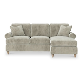 Alfie Chaise Sofa in Mink by Roseland Furniture