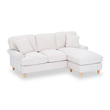 Alfie Woven Cream Right Hand Chaise Sofa from Roseland Furniture