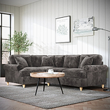 Alfie LH Corner Sofa Espresso from Roseland Furniture