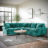 Alfie Emerald Green Large Corner Sofa from Roseland Furniture
