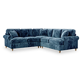 Alfie Navy Blue Large Corner Sofa from Roseland Furniture