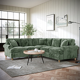 Alfie Moss Green Large Corner Sofa from Roseland Furniture