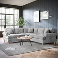 Alfie Ice Grey Large Corner Sofa from Roseland Furniture
