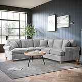 Alfie Ice Grey Large Corner Sofa from Roseland Furniture