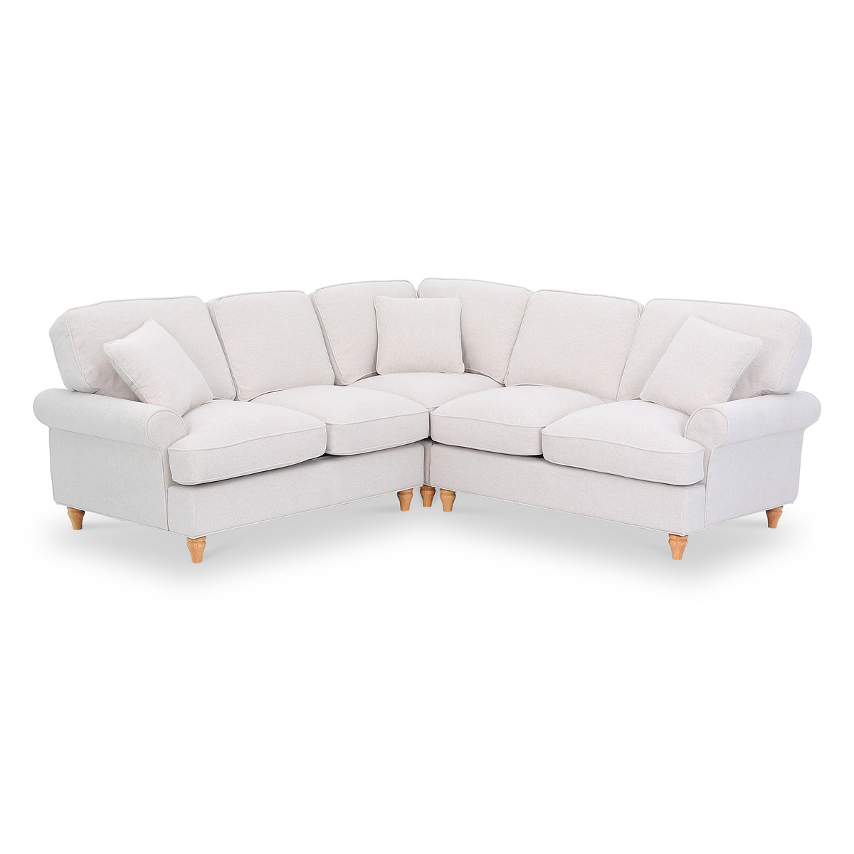 Alfie Woven Cream Large Corner Sofa from Roseland Furniture