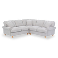 Alfie Woven Light Grey Large Corner Sofa from Roseland Furniture