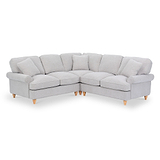 Alfie Woven Light Grey Large Corner Sofa from Roseland Furniture