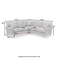 Alfie Woven Large Corner Sofa dimensions