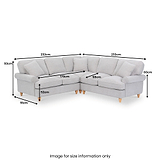 Alfie Woven Large Corner Sofa dimensions