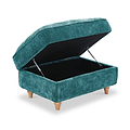 Alfie XL Footstool Emerald from Roseland Furniture