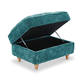 Alfie XL Footstool Emerald from Roseland Furniture