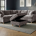 Alfie XL Footstool Espresso from Roseland Furniture