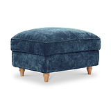 Alfie XL Footstool Navy from Roseland Furniture