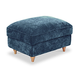 Alfie XL Footstool Navy from Roseland Furniture