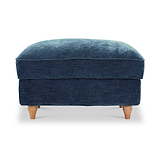Alfie XL Footstool Navy from Roseland Furniture