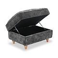 Alfie XL Footstool Charcoal from Roseland Furniture