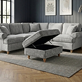 Alfie XL Footstool Ice from Roseland Furniture