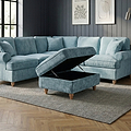 Alfie XL Footstool Lagoon from Roseland Furniture
