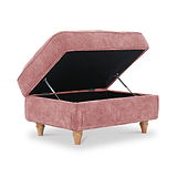 Alfie XL Footstool Blush from Roseland Furniture