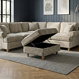 Alfie XL Footstool Mink from Roseland Furniture