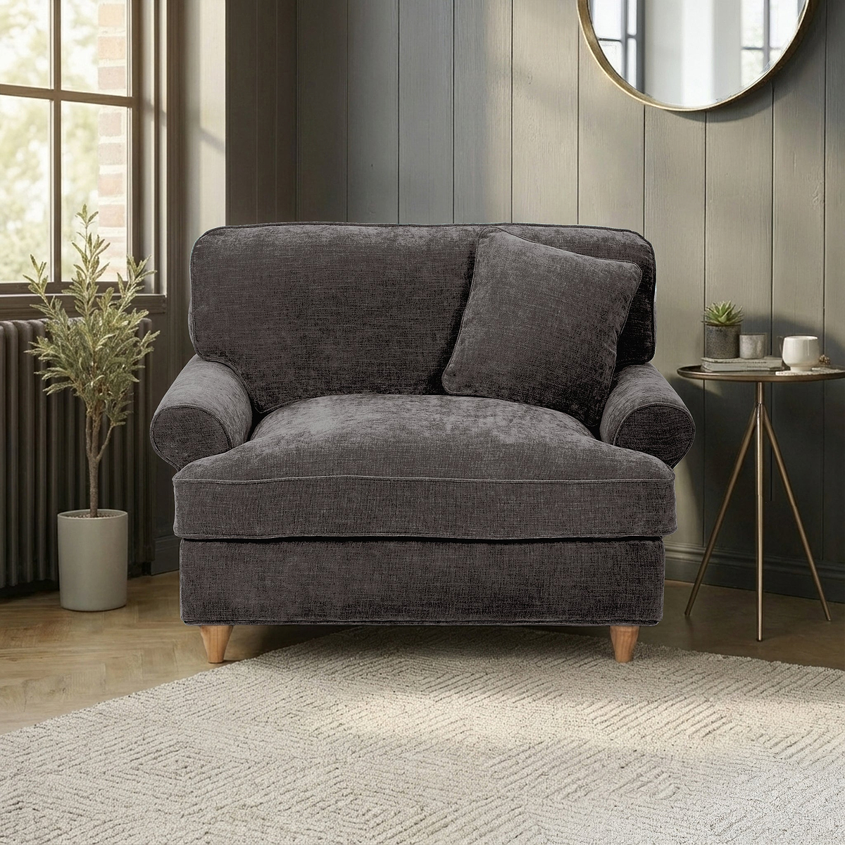 Alfie Snuggle Chair Espresso from Roseland Furniture