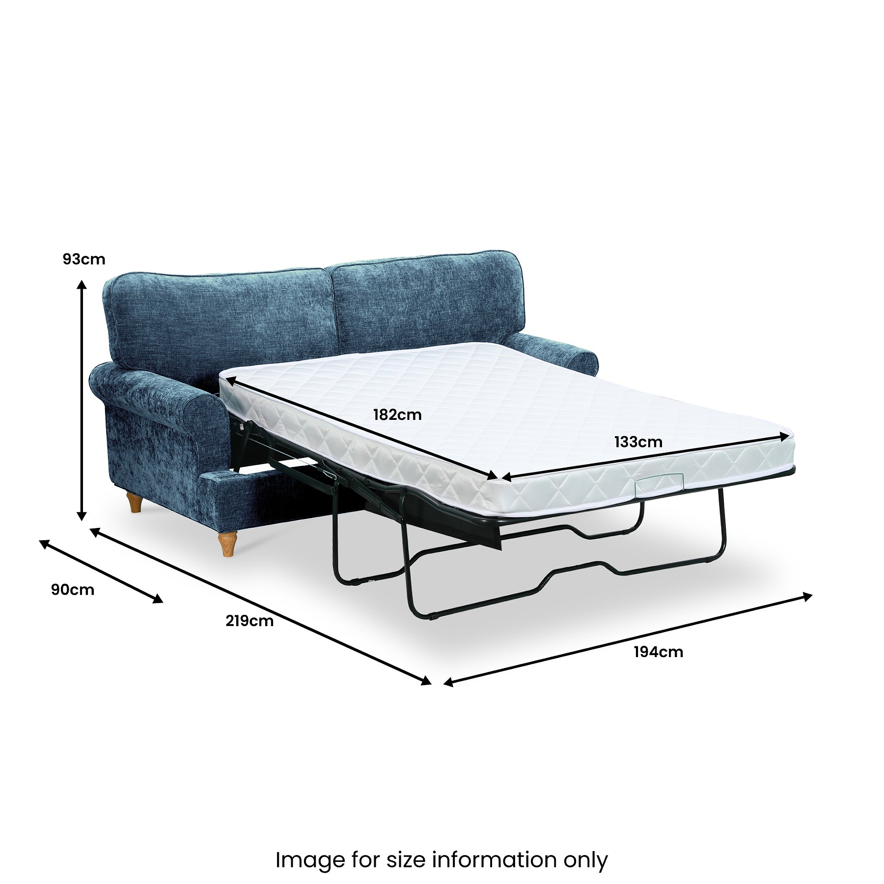 Alfie Sofa Bed Navy from Roseland Furniture