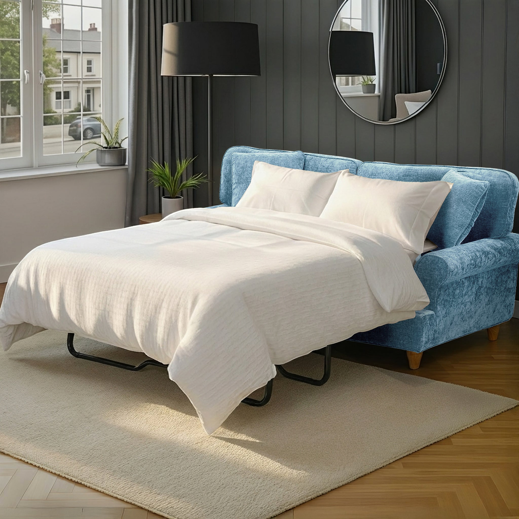 Alfie Sofa Bed Lagoon from Roseland Furniture