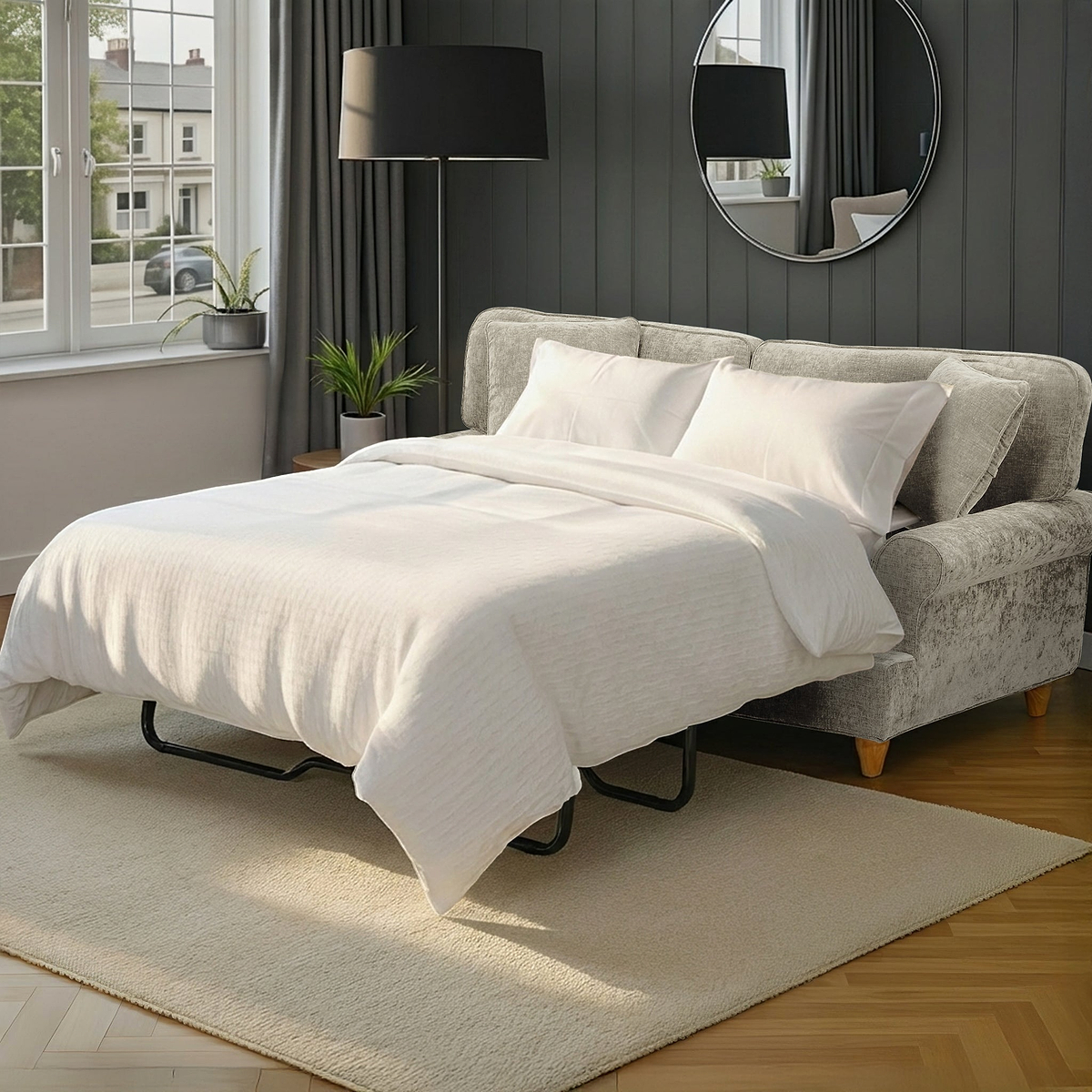 Alfie Sofa Bed Mink from Roseland Furniture