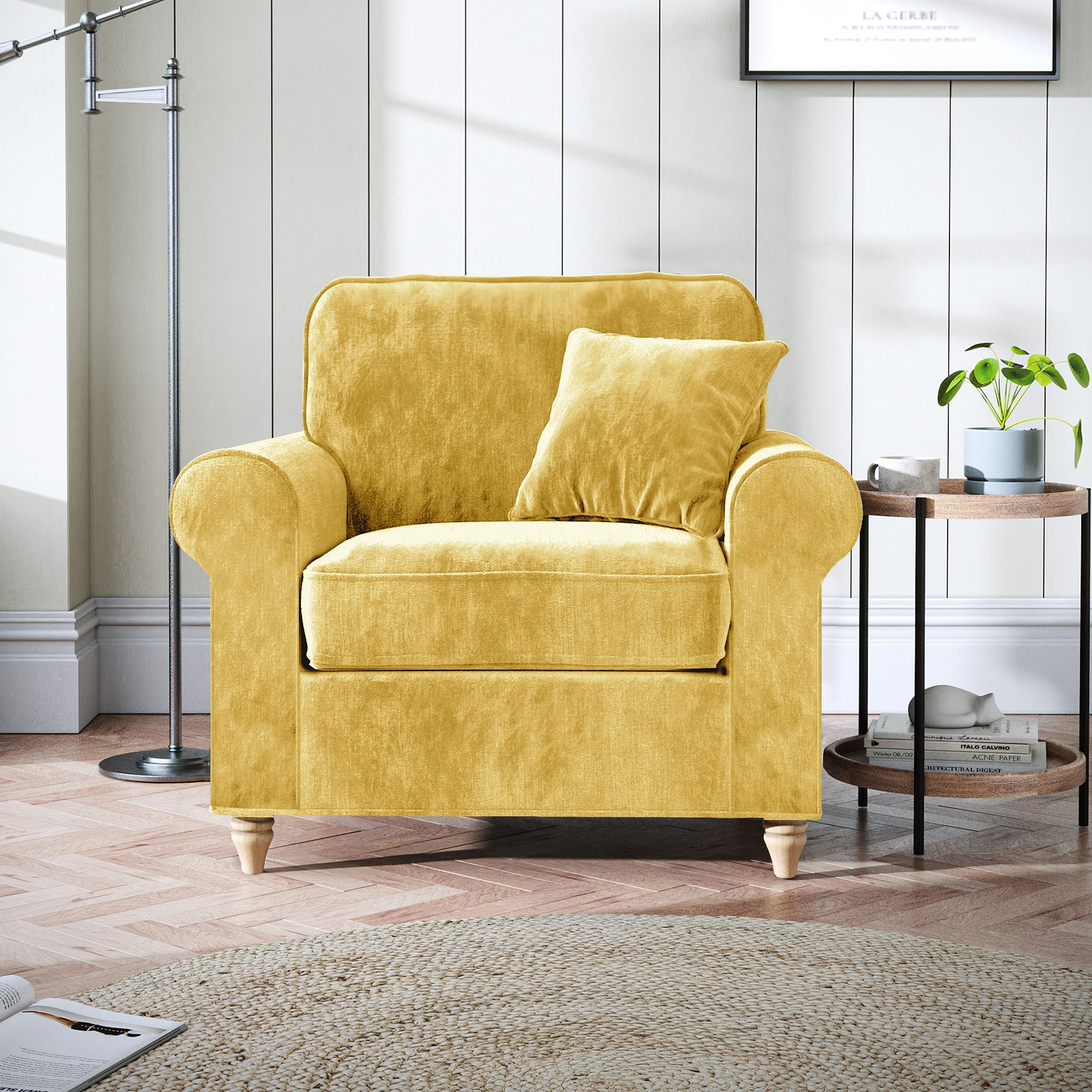 Archie Armchair Gold from Roseland Furniture