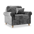 Archie Charcoal Armchair Seater Sofa from Roseland Furniture