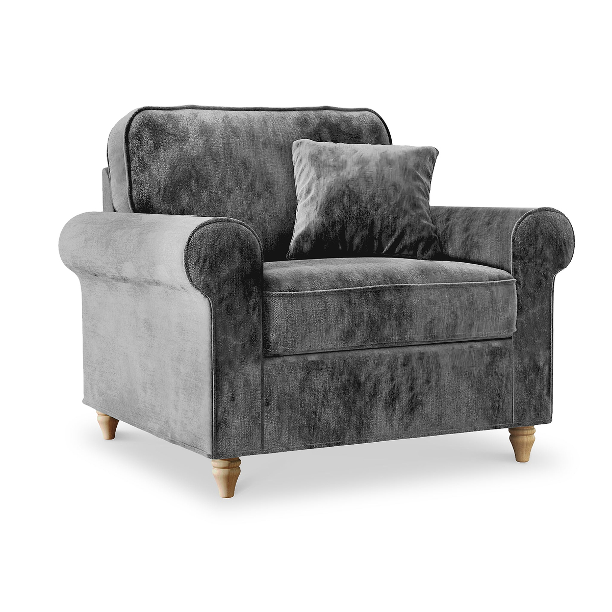 Archie Charcoal Armchair Seater Sofa from Roseland Furniture