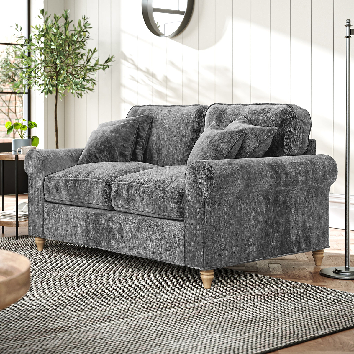 Archie Charcoal 2 Seater Sofa from Roseland Furniture