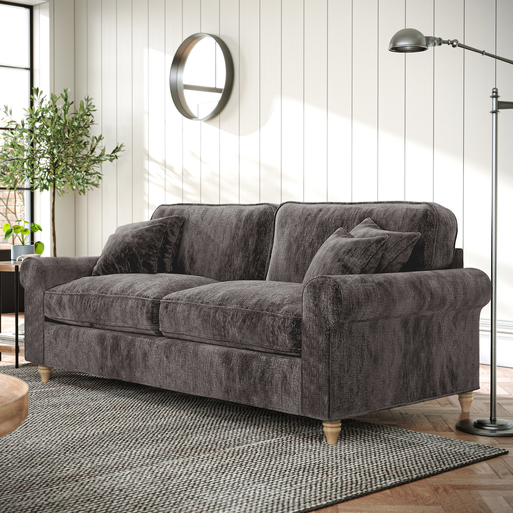 Archie 3 Seat Sofa Espresso from Roseland Furniture