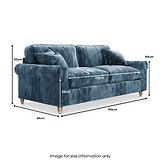 Archie 3 Seat Sofa Navy from Roseland Furniture