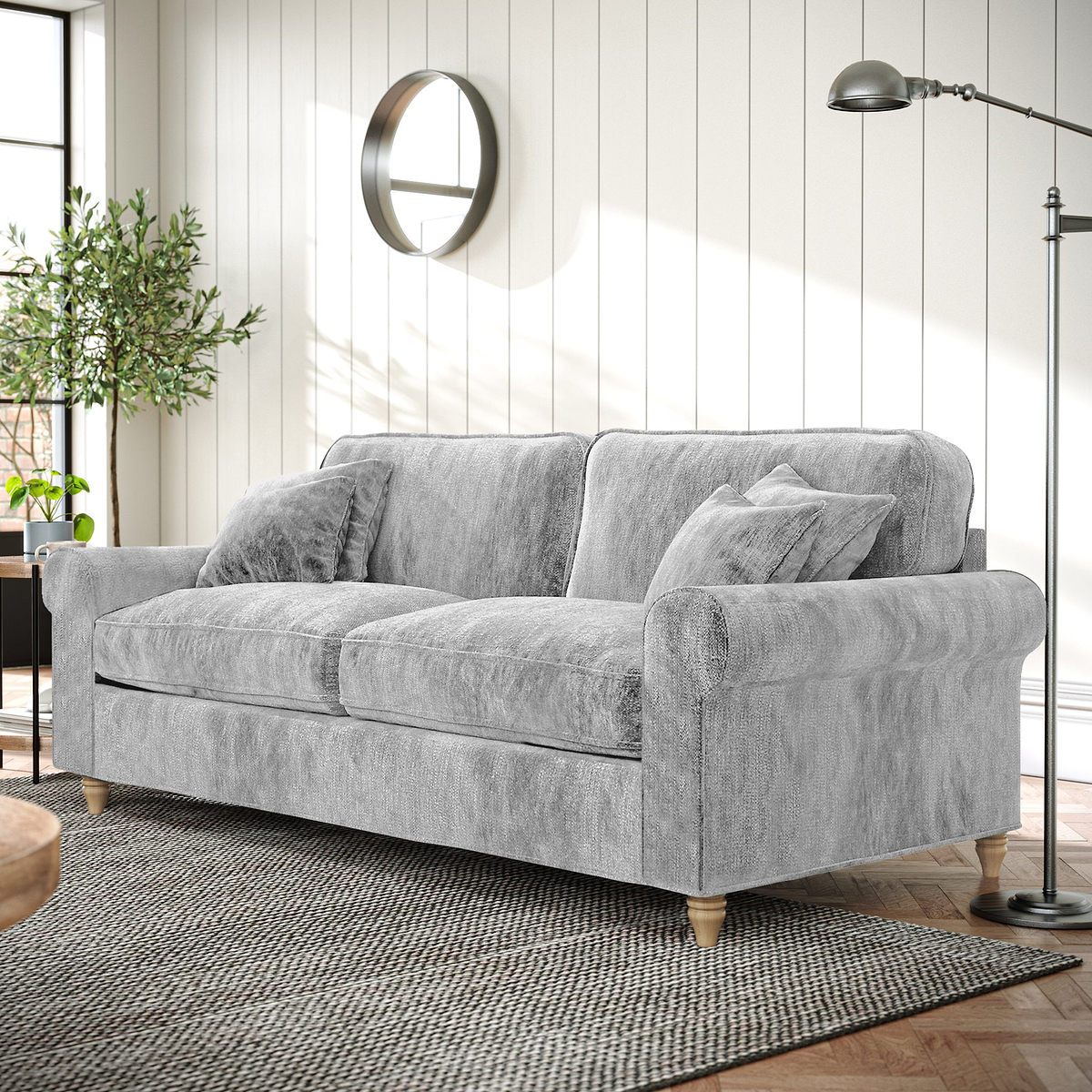 Archie 3 Seat Sofa Ice from Roseland Furniture