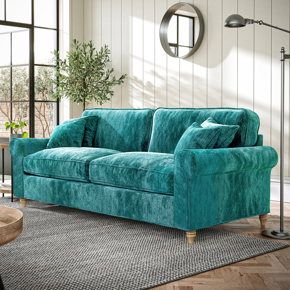 Archie 4 Seat Sofa Emerald from Roseland Furniture