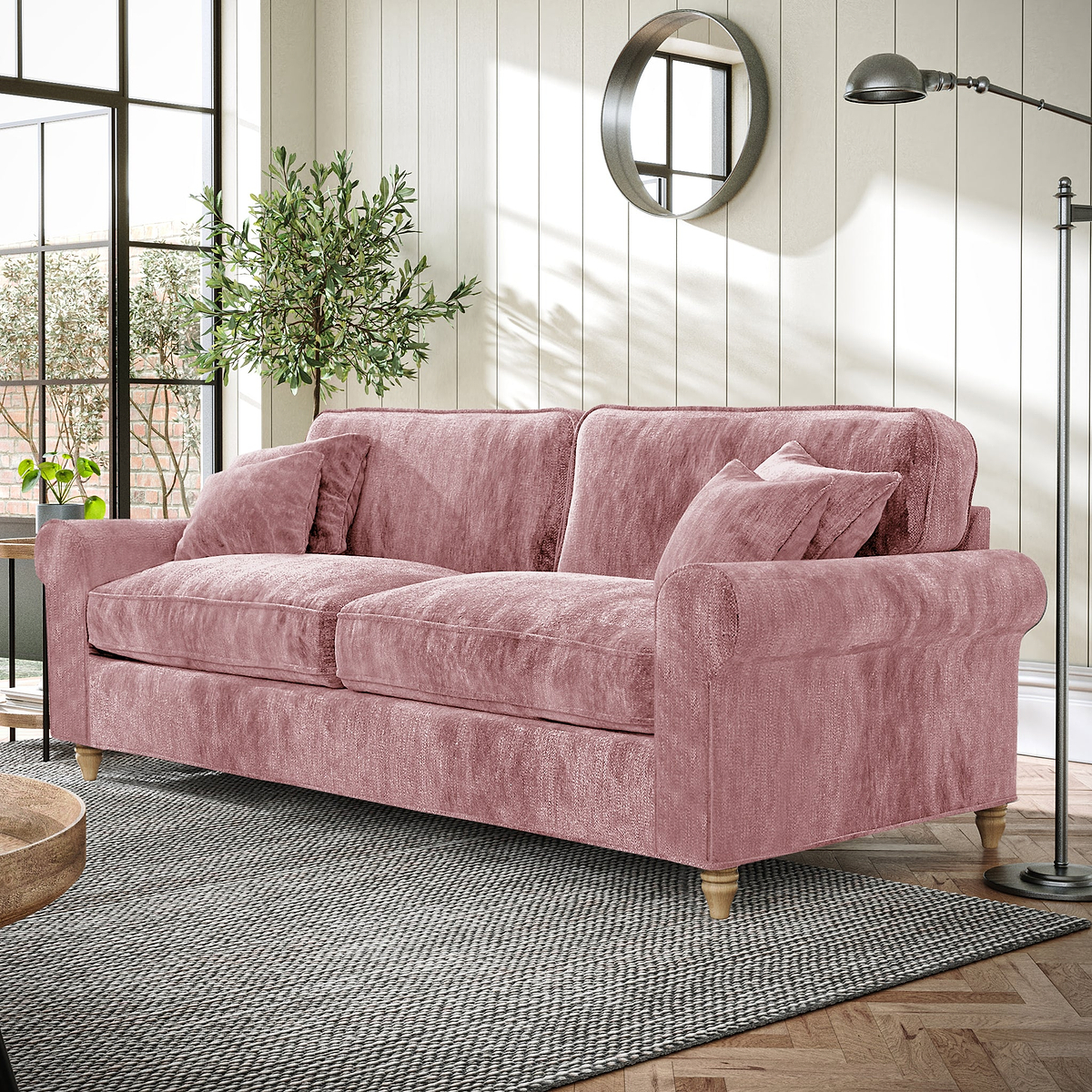 Archie 4 Seat Sofa Blush from Roseland Furniture