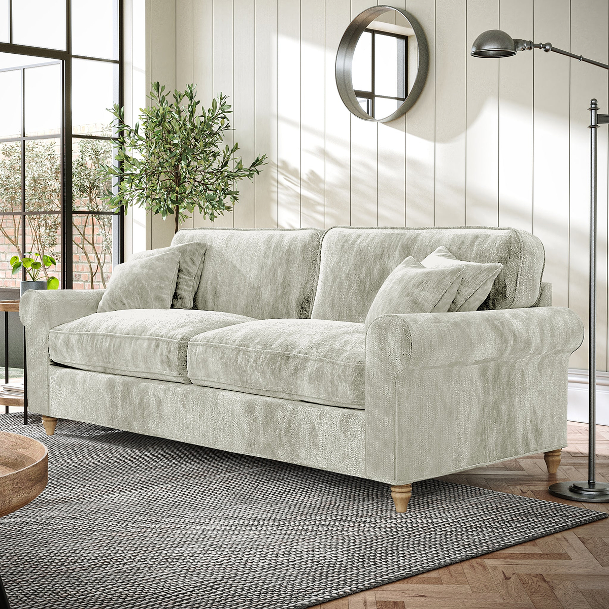 Archie 4 Seat Sofa Mink from Roseland Furniture