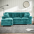 Archie Chaise Sofa LH Emerald from Roseland Furniture