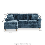 Archie Chaise Sofa LH Navy from Roseland Furniture