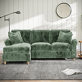 Archie Chaise Sofa LH Moss Green from Roseland Furniture